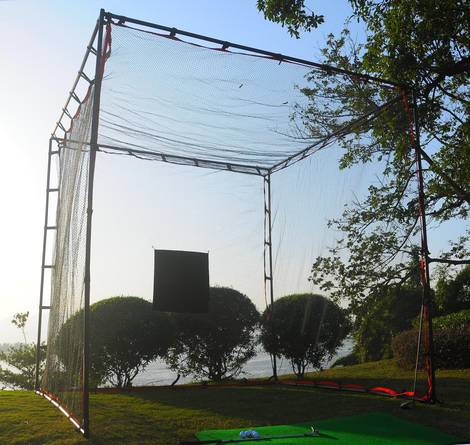 ProAdvanced MasterCage Golf Practice Cage with Hitting Target