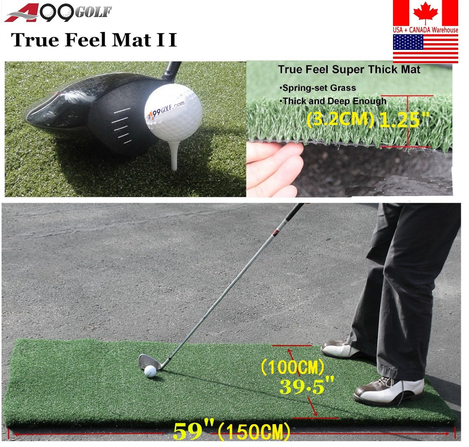 A99 Golf Range True Feel Super Thick Practice Mats