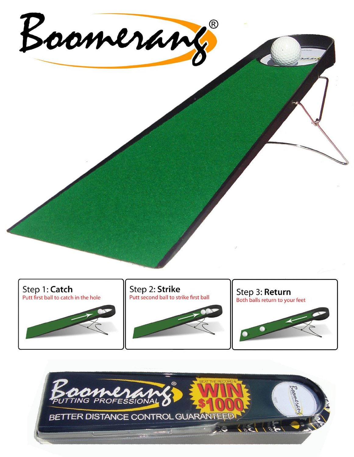 Boomerang Putting Pro Indoor Golf Putting Aids