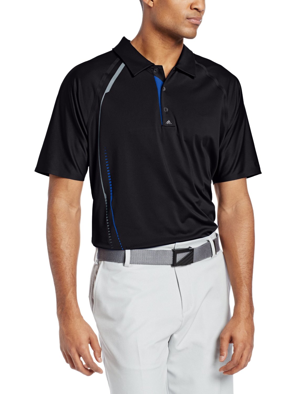 Adidas Mens Puremotion Tour Climacool Graphic Print Golf Polo Shirts