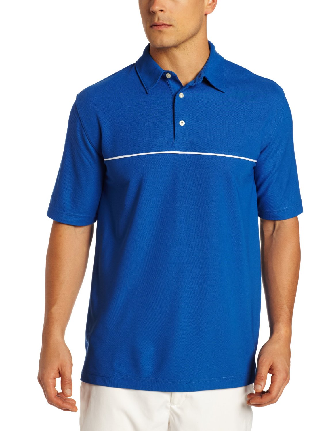 Greg Norman Mens ProTek Engineered Stripe Golf Polo Shirts