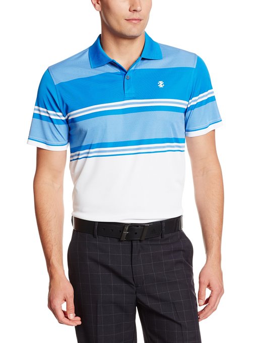 IZOD Mens Engineered Oxford Stripe Golf Polo Shirts