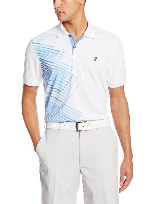 IZOD Mens Short Sleeve Graphic Print Golf Polo Shirts