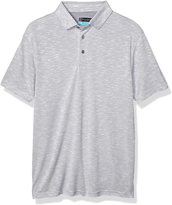 PGA Tour Mens Short Sleeve Slub Golf Polo Shirts