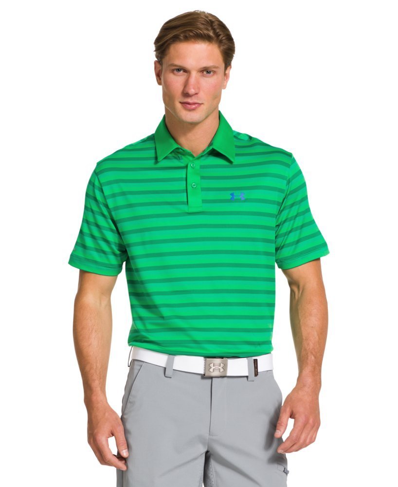 IZOD Mens Masters Vertical Stripe Golf Polo Shirts