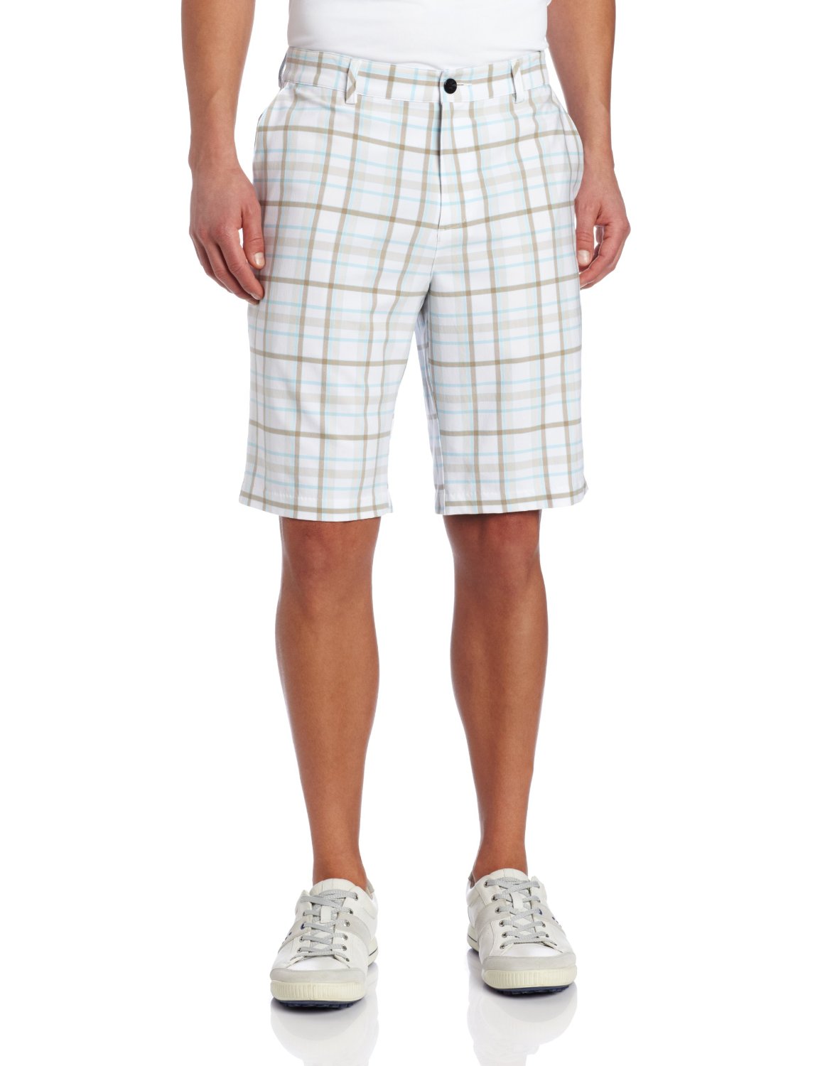 Adidas Mens Climalite Fashion Plaid Golf Shorts